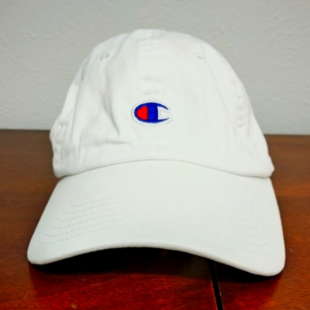 White CHAMPION Branded OSFA Baseball Cap (Unisex)